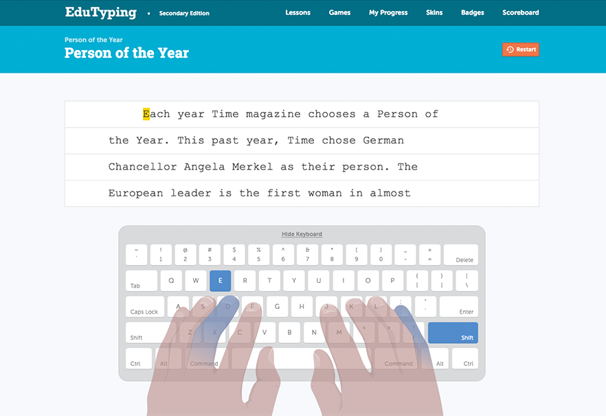 EduTyping Secondary Curriculum